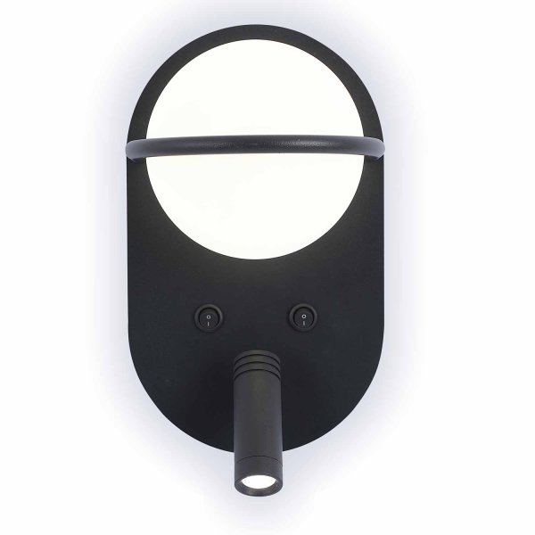 Applique LED décorative Astron noire, applique au design unique pour mur 2